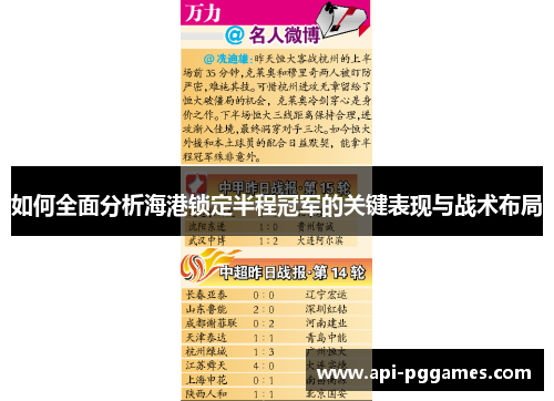 如何全面分析海港锁定半程冠军的关键表现与战术布局 如何全面分析海港锁定半程冠军的关键表现与战术布局